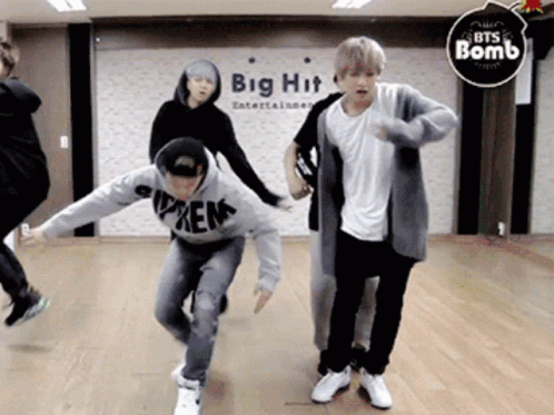 Big Hit Playful Dance Rehearsal GIF