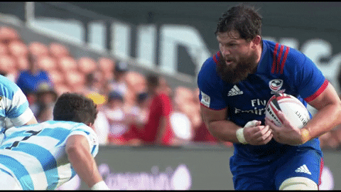 Big Hit Rugby Player Tackled GIF