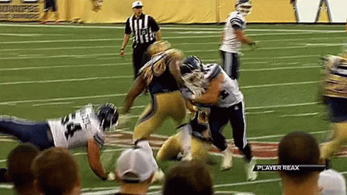 Big Hits Football Chad Kackert Throwing Punches GIF