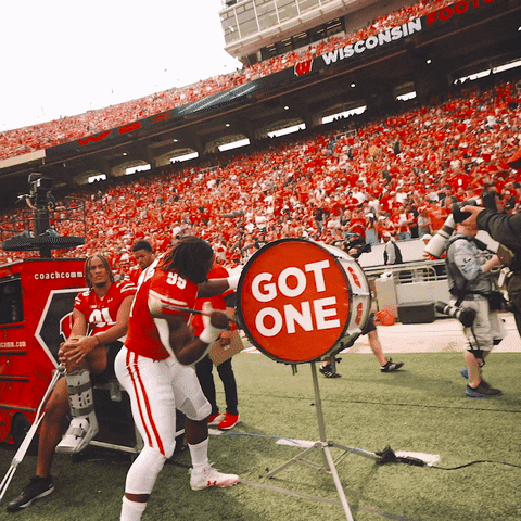 Big Hits Football Wisconsin Badgers Football GIF