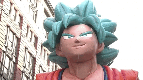 Big Inflatable Goku Meme GIF