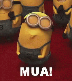 Despicable Me Minion Big Kiss Mua GIF