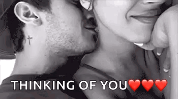 Thinking Of You Big Kiss On Neck GIF