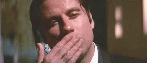 John Travolta Big Flying Kiss GIF