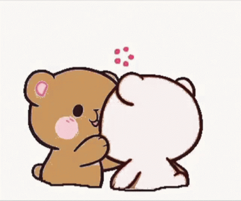 Milk And Mocha Couple Bear Big Kiss GIF