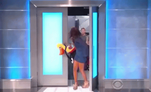 Big Lady Brings Floaty Inside Brother Again GIF