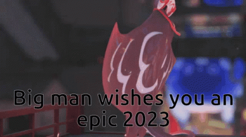 Big Man Wishes You An Epic 2023 With A Picture Of A Shark GIF