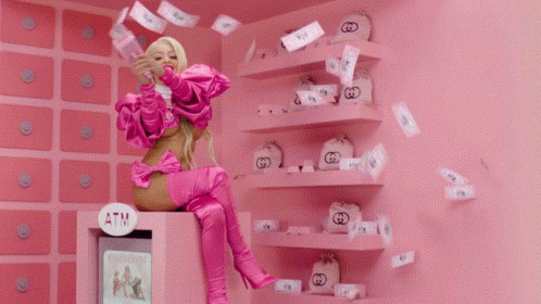 Big Money Floating Katja Krasavice GIF