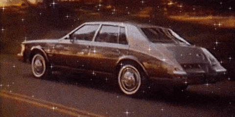 Big Money Vintage Car On The Road GIF