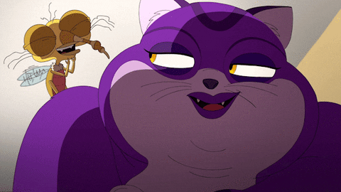 Big Mouth Depression Kitty Laughing GIF