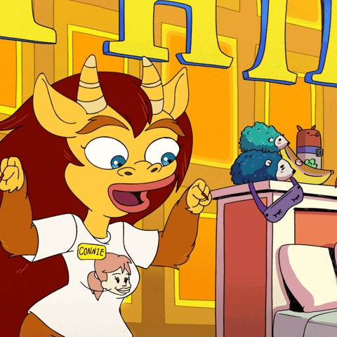 Big Mouth Excited Connie Celebrating GIF