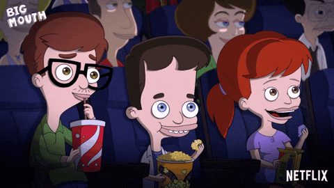 Big Mouth Kids Watching Movie GIF