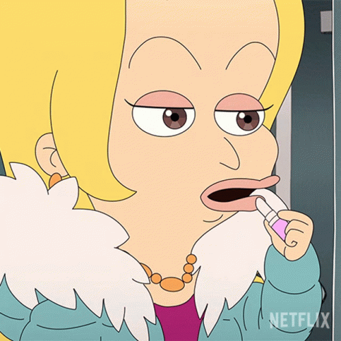 Big Mouth Lola Skumpy Applying Lipstick GIF