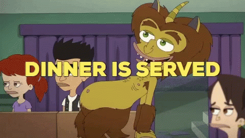 Big Mouth Maury Hormone Monster Dinner Served GIF