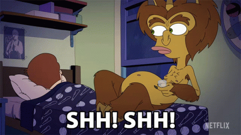 Big Mouth Shhh GIF