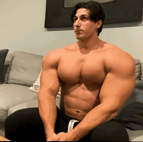 Big Muscle Guy Burp Loudly GIF