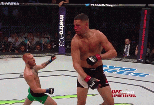 Big Nate Diaz Versus Small Connor Macgregor GIF
