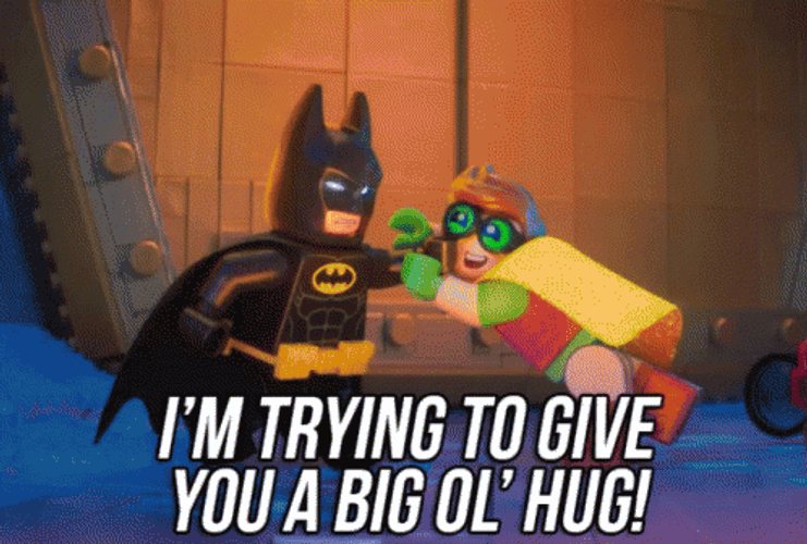 Big Old Hug Batman GIF 
