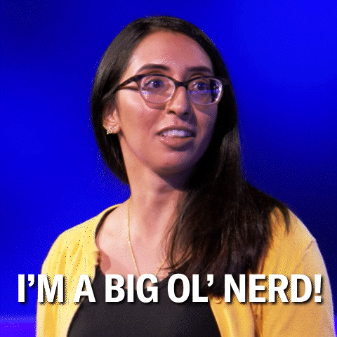 Big Old Nerd Lady Wearing Thick Glasses GIF