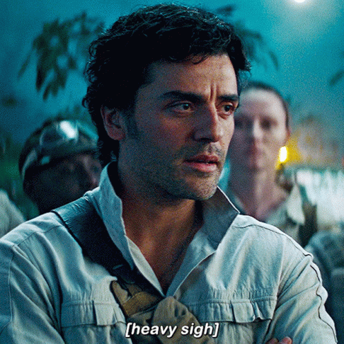 Big Sigh Poe Dameron GIF