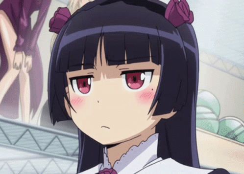 Big Sigh Ruri Gokou Shaking Head GIF