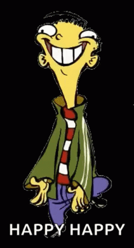 Big Smile Cartoon Character Happy Happy GIF