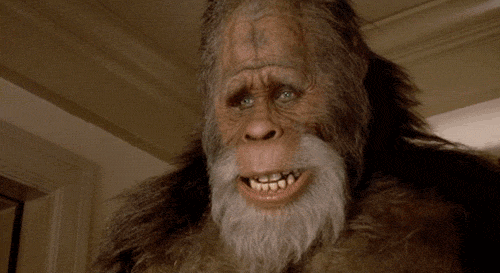 Big Smiling Bigfoot Sasquatch GIF