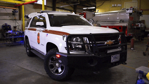 Big White Police Car Lights GIF