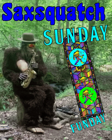Bigfoot Playing Saxophone GIF
