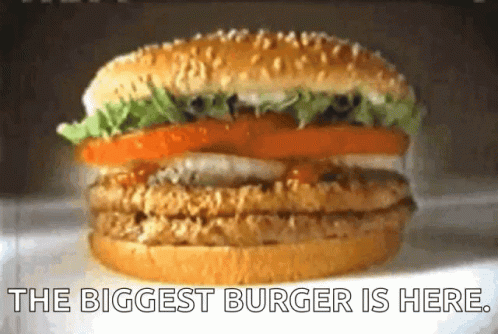 Biggest Burger With Text