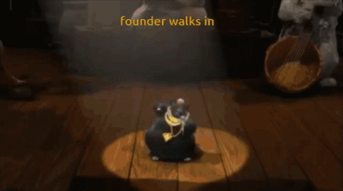 Biggie Cheese Founder Walks In GIF
