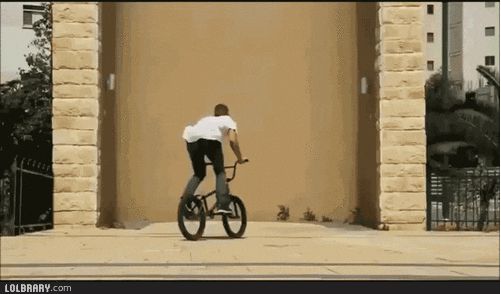 Bike Crawl On Wall Trick GIF