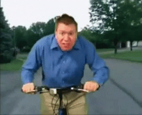 Bike Riding Chris Bores Youtuber Face Swap GIF
