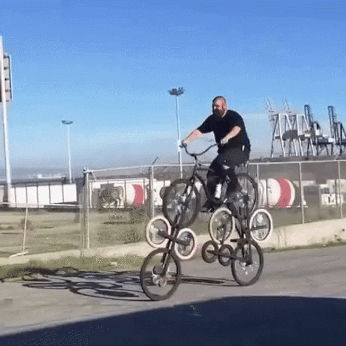 Bike Riding Art Bike 10 Wheels GIF