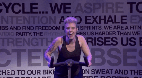Biking Fitness Instructor GIF