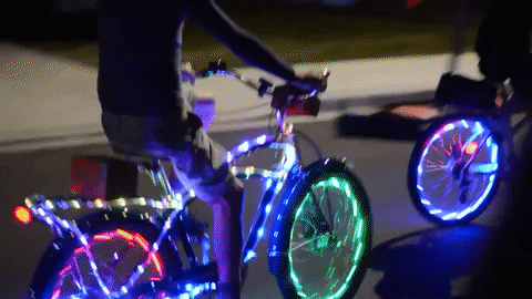 Biking Led Night Ride GIF