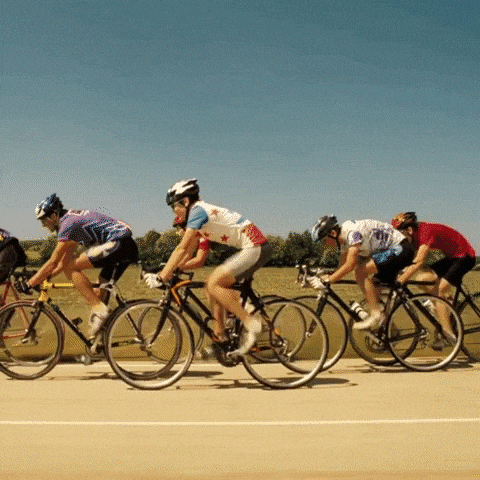 Biking Poker Joins Cyclist Race GIF