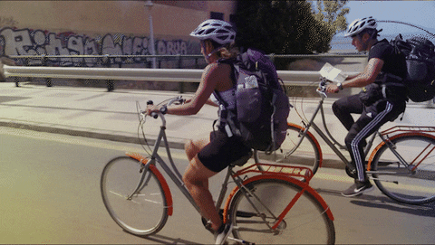 Biking Race Couple Goals GIF