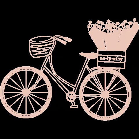 Biking Ride With Flowers GIF