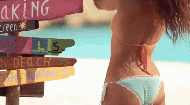 Bikini Model Hot Beach Pose Sports Illustrated GIF