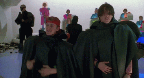 Bill And Ted With Mask GIF