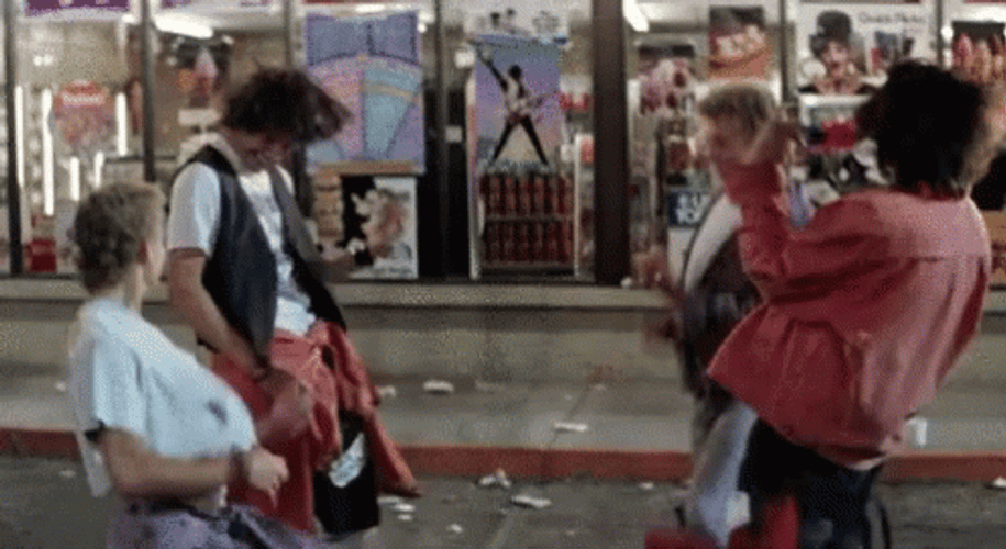 Bill And Ted Dancing With The Group GIF