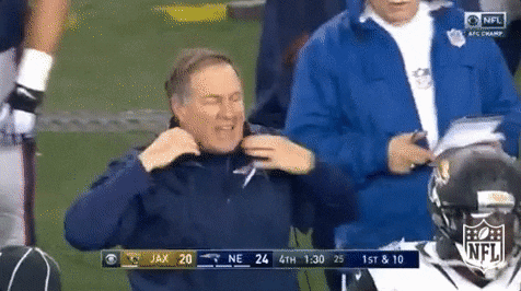 Bill Belichick Clapping After They Win GIF