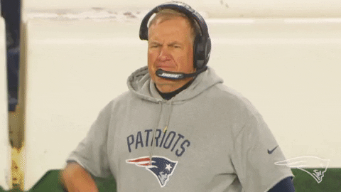 Bill Belichick Clapping To Cheer His Team GIF