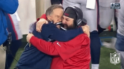 Bill Belichick Hugged Matt Patricia GIF