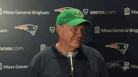 Bill Belichick Smiling At Interview GIF