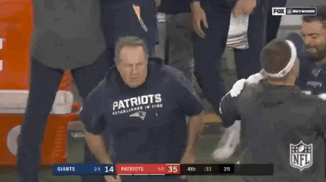 Bill Belichick Waving To Call His Player GIF