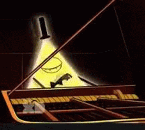 Bill Cipher Playing Piano GIF