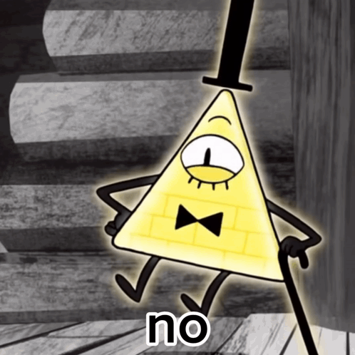 Bill Cipher Walking Down Stairs With Cane GIF