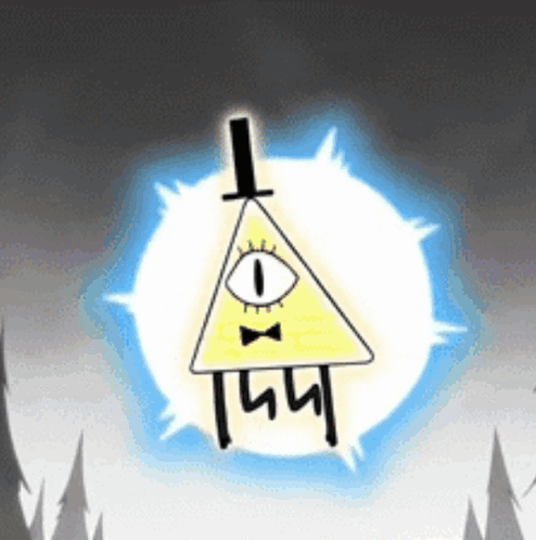Bill Cipher With Eye And Sword GIF